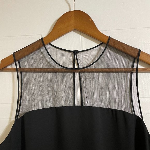Babaton Black Mesh Tank Blouse - Picture 2 of 9